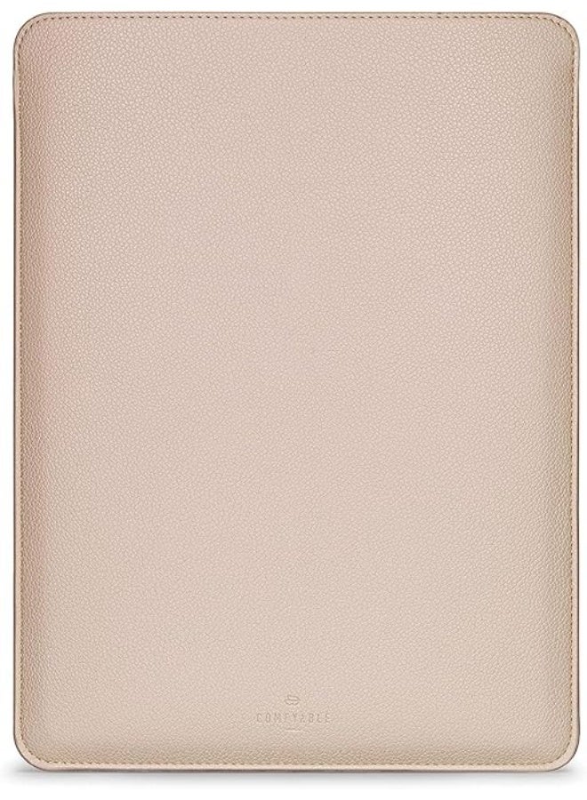 Comfyable Laptop Sleeve 15 Inch Precisely Compatible with MacBook Air 15" M4 2025 A3241 & M3 2024 A3114 & M2 2023 A2941, Faux Leather Cover Case, Sand - Image 1