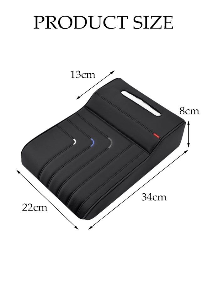 DUNISO Car Center Console Cover Protector Multifunctional Car Armrest Cover Cushion 2in1 Car Tissue Box Car Center Console Cover Sponge Car Armrest Box Height Increase Pad for Most Vehicles, SUVs, Trucks, Cars - Image 4
