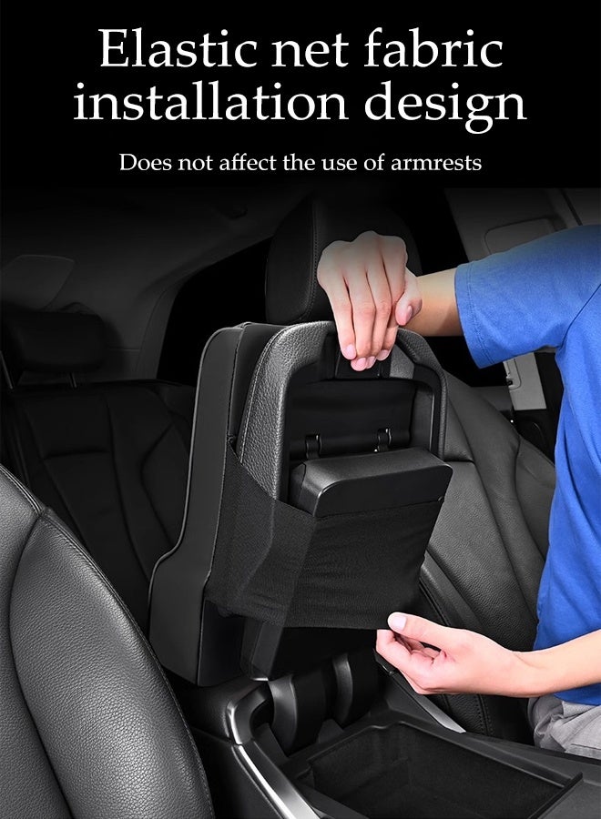 DUNISO Car Center Console Cover Protector Multifunctional Car Armrest Cover Cushion 2in1 Car Tissue Box Car Center Console Cover Sponge Car Armrest Box Height Increase Pad for Most Vehicles, SUVs, Trucks, Cars - Image 3