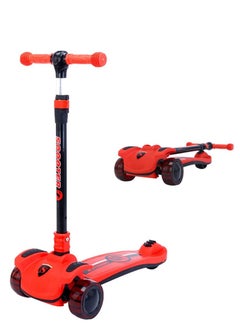 Cool Baby Kid's Scooter 3 Wheels Big Pedal Foldable Kick Scooter with Music, Height Adjustable with LED Light Wheels  - Image 2