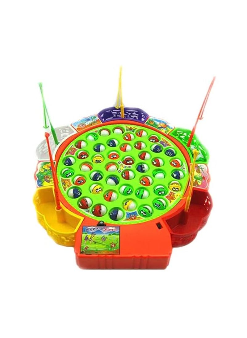 45-Piece Musical Rotating Fishing Game Set