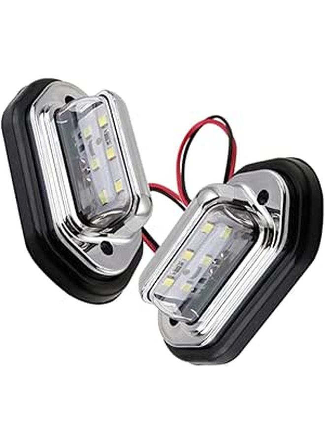 2pcs LED License Plate Lights Easy Installation Rear Lamp for Car Train Marker Multiple Vehicles - Image 1