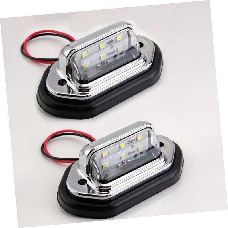 2pcs LED License Plate Lights Easy Installation Rear Lamp for Car Train Marker Multiple Vehicles - Image 5