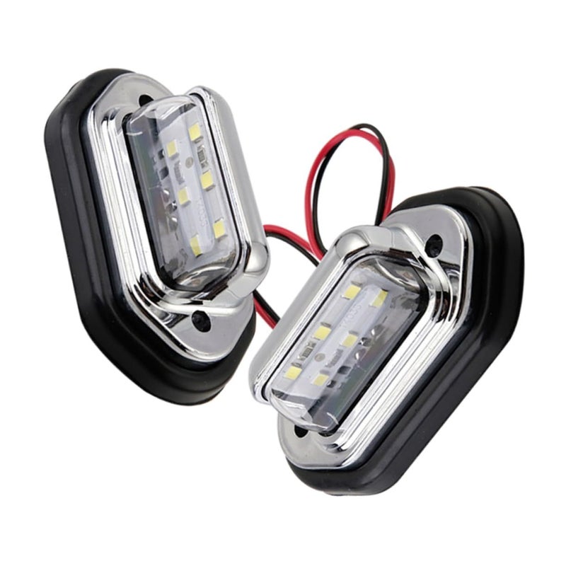 2pcs LED License Plate Lights Easy Installation Rear Lamp for Car Train Marker Multiple Vehicles - Image 2