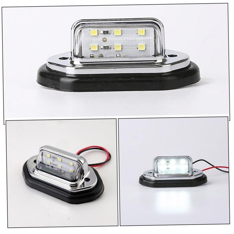 2pcs LED License Plate Lights Easy Installation Rear Lamp for Car Train Marker Multiple Vehicles - Image 4