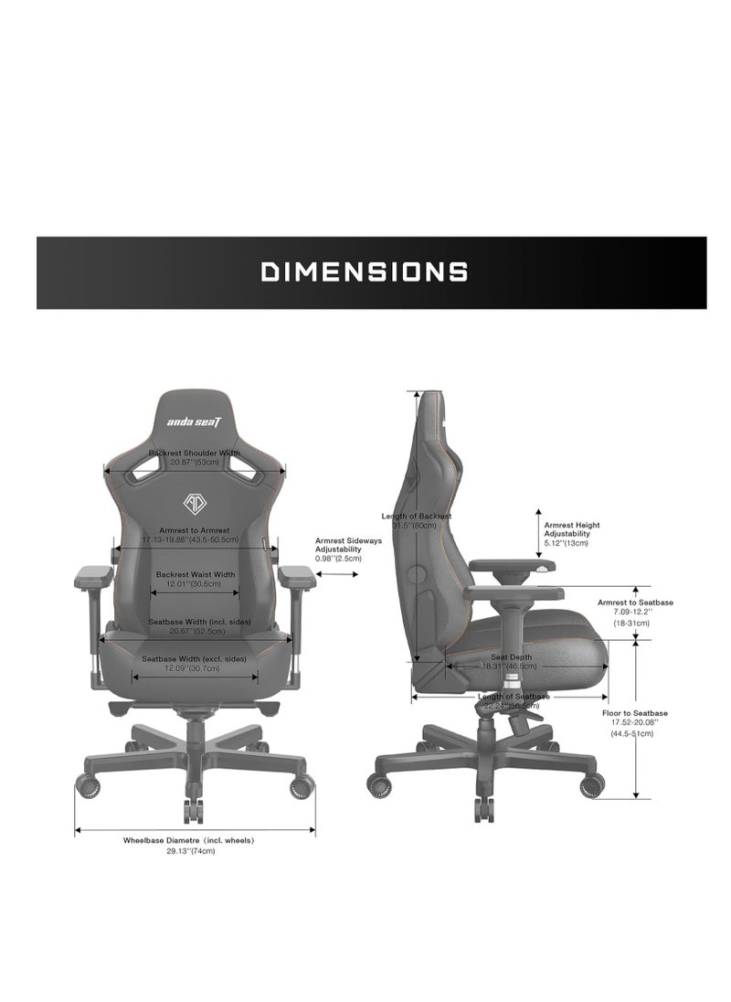Anda Seat - AndaSeat Kaiser 3 Series Premium Ergonomic Gaming Chair, CREAMY PINK | AD12YDC-XL-01-P-PV/C - Image 1