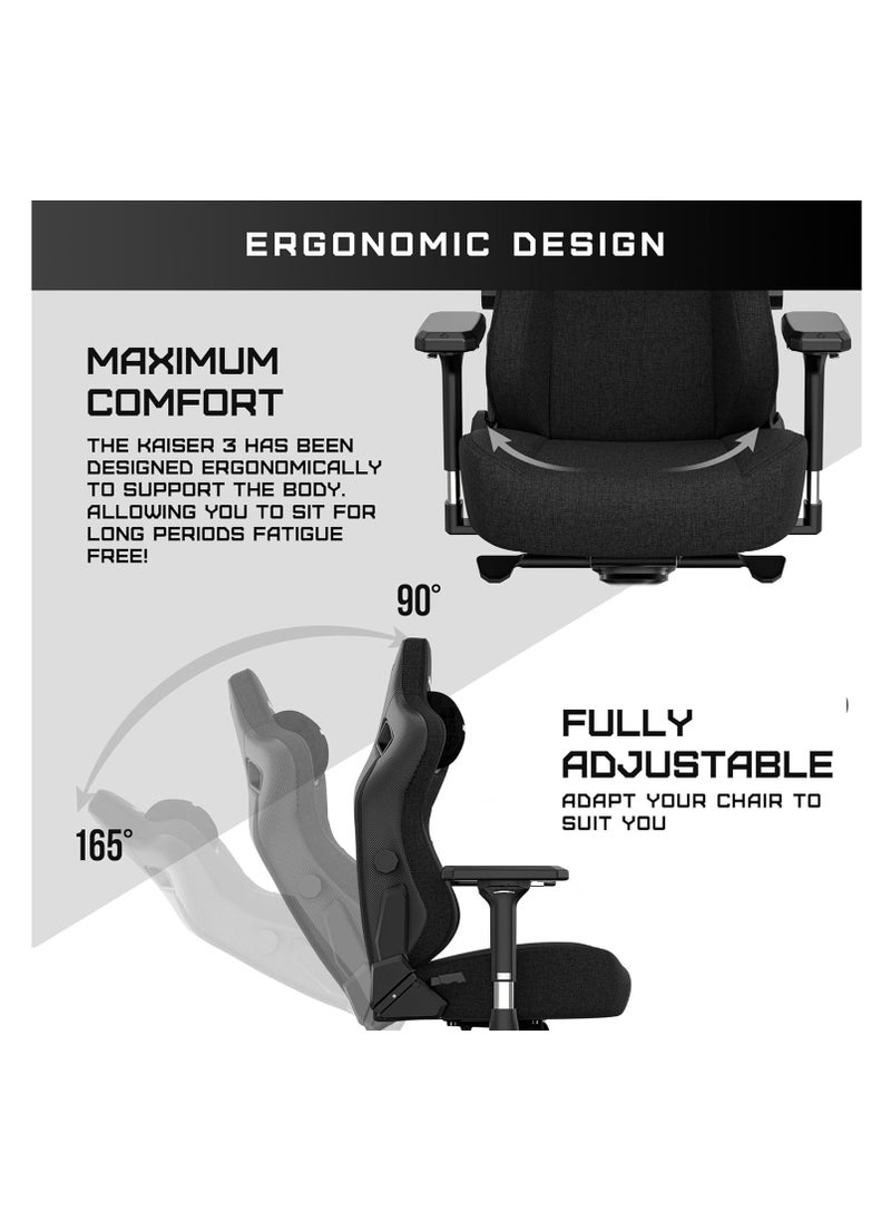 Anda Seat - AndaSeat Kaiser 3 Series Premium Ergonomic Gaming Chair, CREAMY PINK | AD12YDC-XL-01-P-PV/C - Image 1