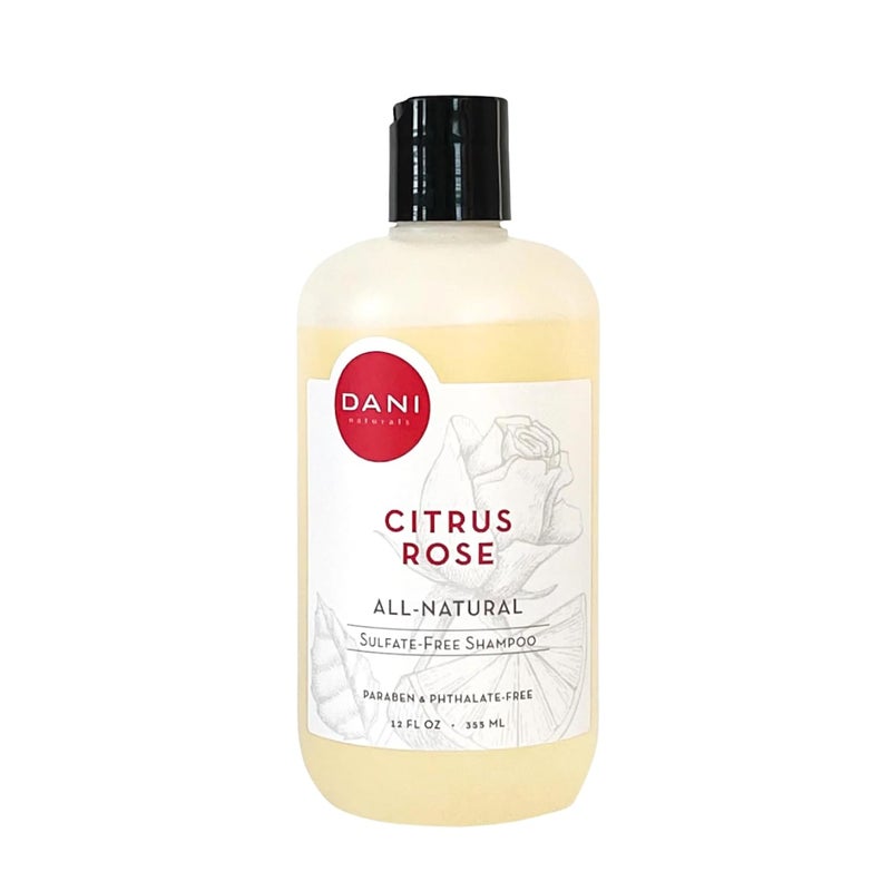 DANI Naturals Shampoo  Citrus Rose  SulfateFree Vegan Organic Moisturizing 12 oz