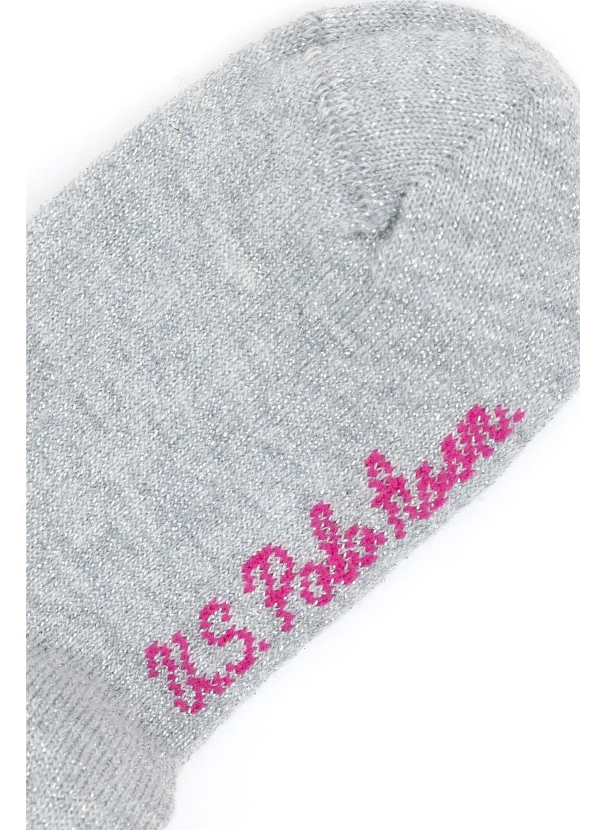 U.S. Polo Assn. - Girls Cream Melange Socks 50281730-VR159 - Image 1