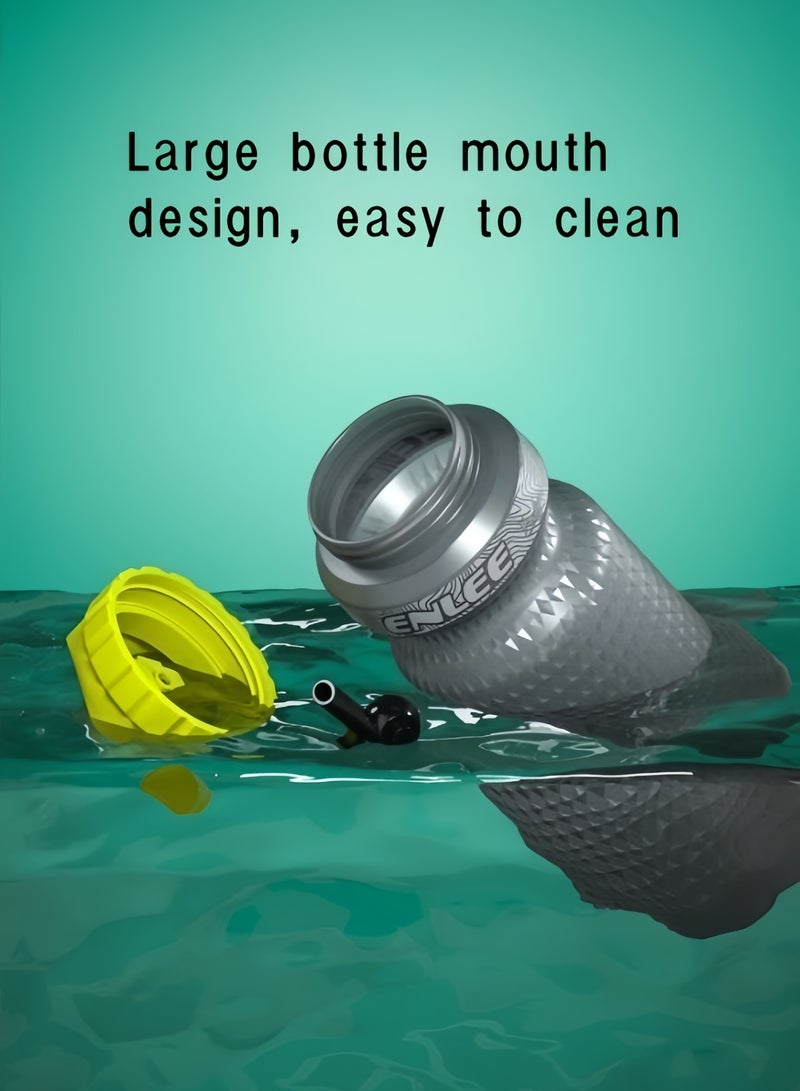 إنلي زجاجة مياه لركوب الدراجات الجبلية وزجاجة مياه رياضية وزجاجة مياه محمولة 650 مل - Image 5