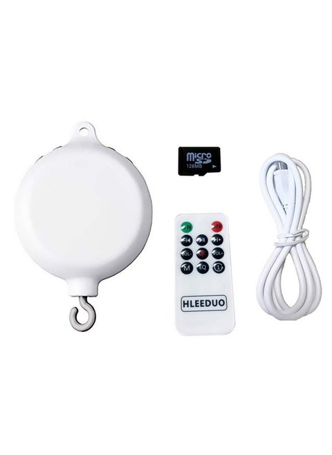HLEEDUO Crib Mobile Motor，Baby Mobile Spinner with Remote and Memory Card,（You can Download Your Favorite Songs）,New Type Auto Baby Music Box Crib Music Mobile (TF Card RemoteVversion)