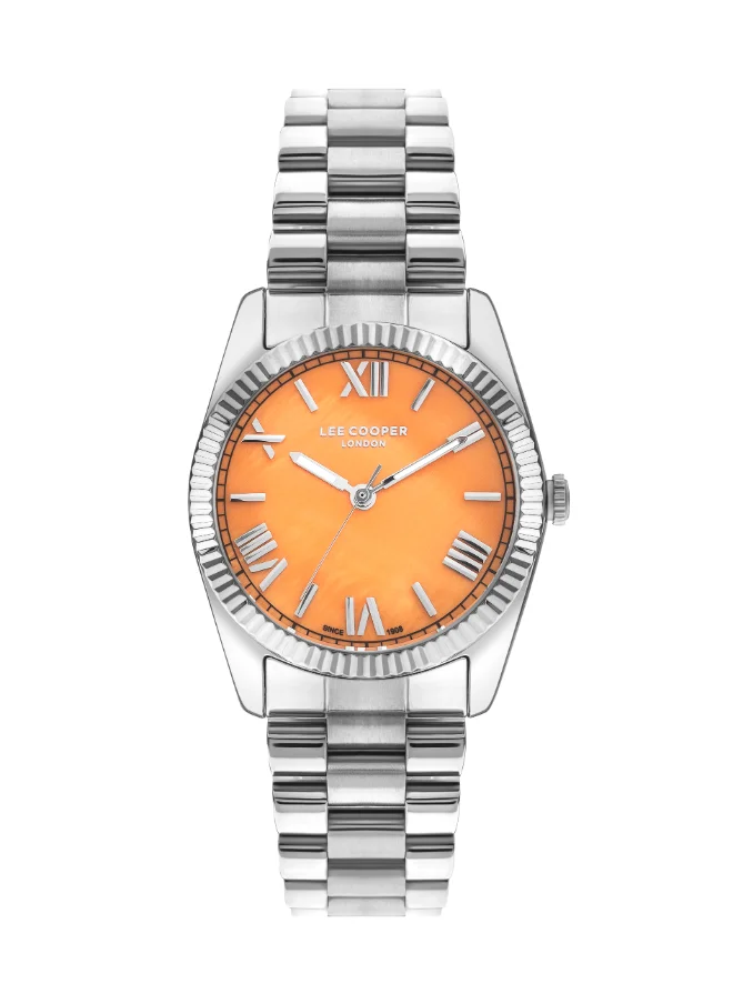لي كوبر LEE COOPER Women's Analog Orange Dial Watch - LC07825.380