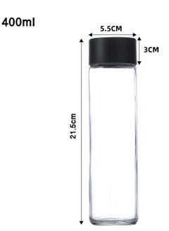 FUFU 6-Pack 400ml glass Juice Bottles Reusable Water Bottles  - Image 3