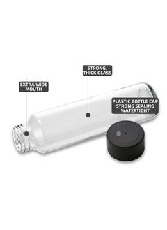 FUFU 6-Pack 400ml glass Juice Bottles Reusable Water Bottles  - Image 4