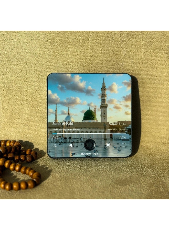 سماعة قرآن مغناطيسية للثلاجة | قابلة للشحن عبر منفذ USB-C، تعمل باللمس | مشغل صوتي إسلامي مغناطيسي للثلاجة | هدية مثالية لرمضان والعيد - Image 4