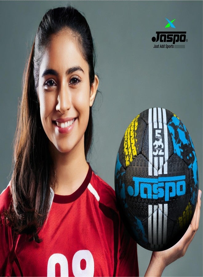jaspo Street Hand Stitched Synthetic Rubber Classic Football Size: 5 with a Hand Air Pump - Image 5