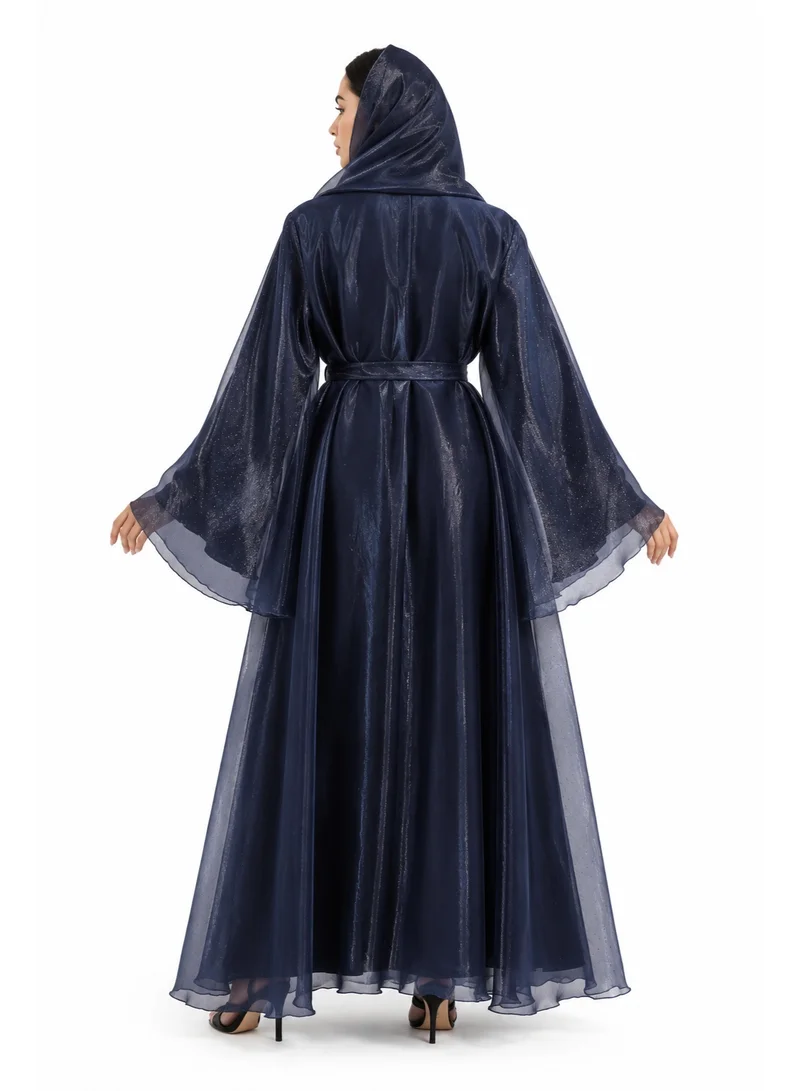Reem Abayas Organza Abaya with Inner Dress & Matching Sheila