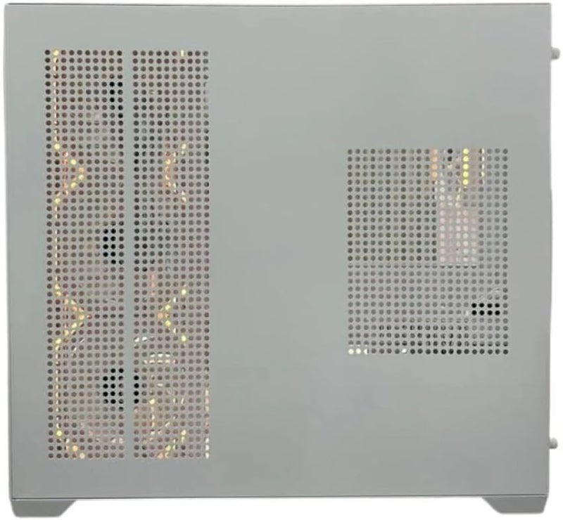 علبة كمبيوتر ألعاب متوسطة البرج مع 7 مراوح RGB، لوحة جانبية من الزجاج المقسى، تصميم عالي التدفق الهوائي، متوافقة مع ATX/Micro ATX، أبيض – GTW Titan X - لا تدعم مبرد وحدة المعالجة المركزية السائل بثلاث مراوح - Image 4