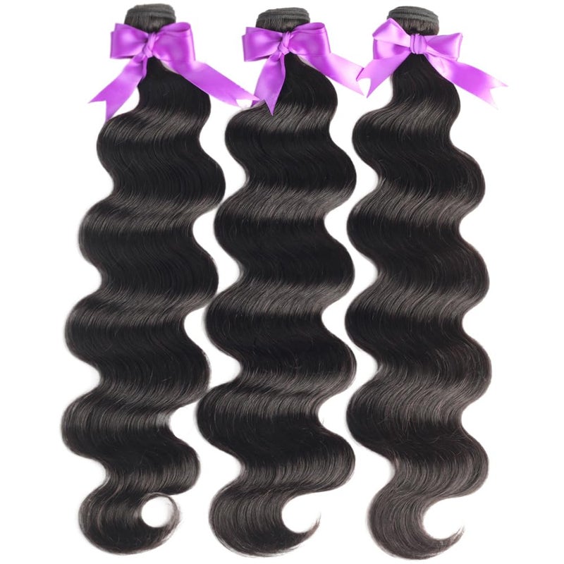 ALLRUN Body Wave Bundles Human Hair 18 20 22 Inch 3 Bundles Human Hair Body Wave 10A 100% Unprocessed Brazilian Virgin Hair for Black Women Remy Hair Extension - Image 2