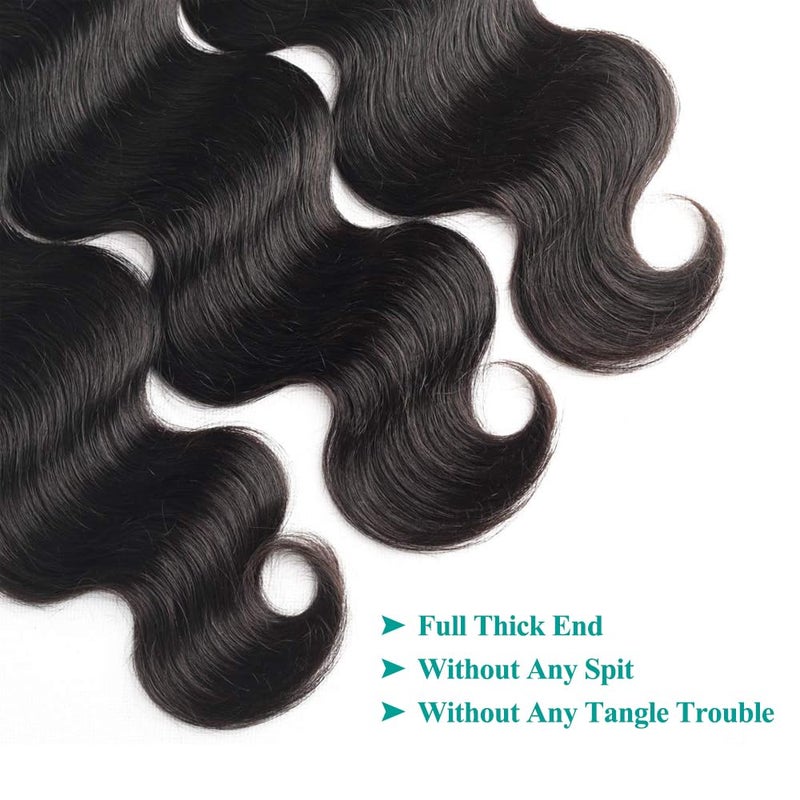 ALLRUN Body Wave Bundles Human Hair 18 20 22 Inch 3 Bundles Human Hair Body Wave 10A 100% Unprocessed Brazilian Virgin Hair for Black Women Remy Hair Extension - Image 5