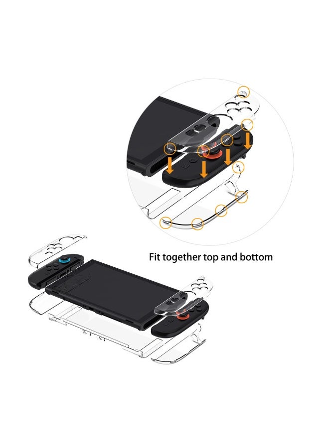 NS2 accessories set, with Switch 2 console carrying case, 2 Screen protectors, Protective case, 4 Joy-con thumb caps - Image 2