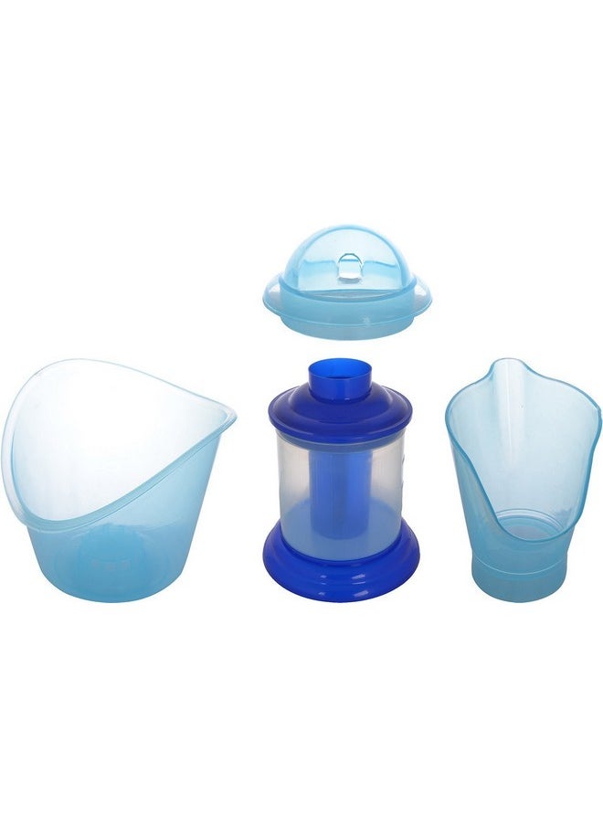 Crescent - 3 In 1 Facial Steamer For Face| Steam Inhaler Vaporizer| Facial Sauna| Steamer For Cold And Cough| 3 Attachment| Color: Blue - Image 1