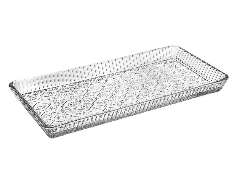 Godinger Serving Tray, Serving Platter, Vanity Tray, Jewelry Tray, Table Decor - 12"x 6", Claro Collection
