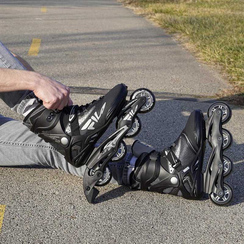 FILA Legacy Comp Inline Fitness Skates for Men and Women- Air Flow Technology, Lightweight Composite Frame, 80mm Wheels, ABEC-5 Bearings - Image 2