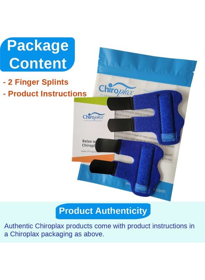 Chiroplax Trigger Finger Splints Wraps Support Brace Broken Sprained Finger Protector Straightener Arthritis Relief (2 Pack) - Image 5