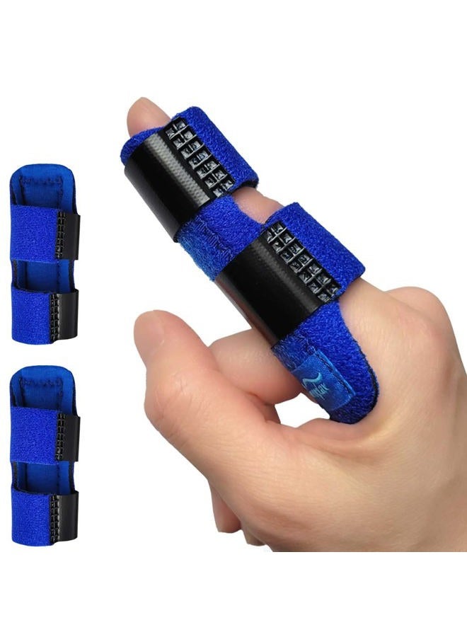 Chiroplax Trigger Finger Splints Wraps Support Brace Broken Sprained Finger Protector Straightener Arthritis Relief (2 Pack) - Image 1