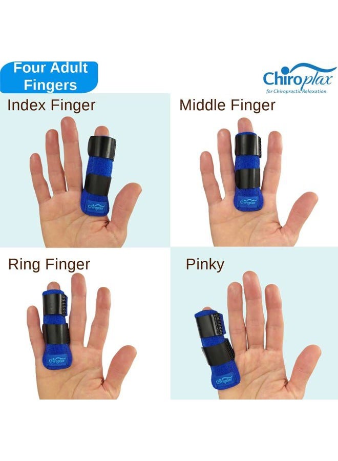 Chiroplax Trigger Finger Splints Wraps Support Brace Broken Sprained Finger Protector Straightener Arthritis Relief (2 Pack) - Image 2
