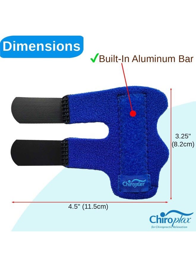 Chiroplax Trigger Finger Splints Wraps Support Brace Broken Sprained Finger Protector Straightener Arthritis Relief (2 Pack) - Image 4