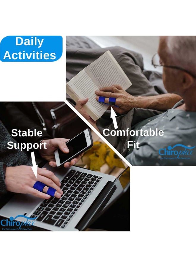 Chiroplax Trigger Finger Splints Wraps Support Brace Broken Sprained Finger Protector Straightener Arthritis Relief (2 Pack) - Image 3
