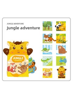 Generic Baby Early Education Cloth Book Baby Enlightenment Puzzle Puppet Tear Can't Bite Cognitive Quiet Book Toy-Color:6631c Giraffe Hand Puppet Cloth Book-Specifications:19*3*22CM  - Image 1