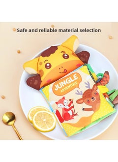 Generic Baby Early Education Cloth Book Baby Enlightenment Puzzle Puppet Tear Can't Bite Cognitive Quiet Book Toy-Color:6631c Giraffe Hand Puppet Cloth Book-Specifications:19*3*22CM  - Image 3