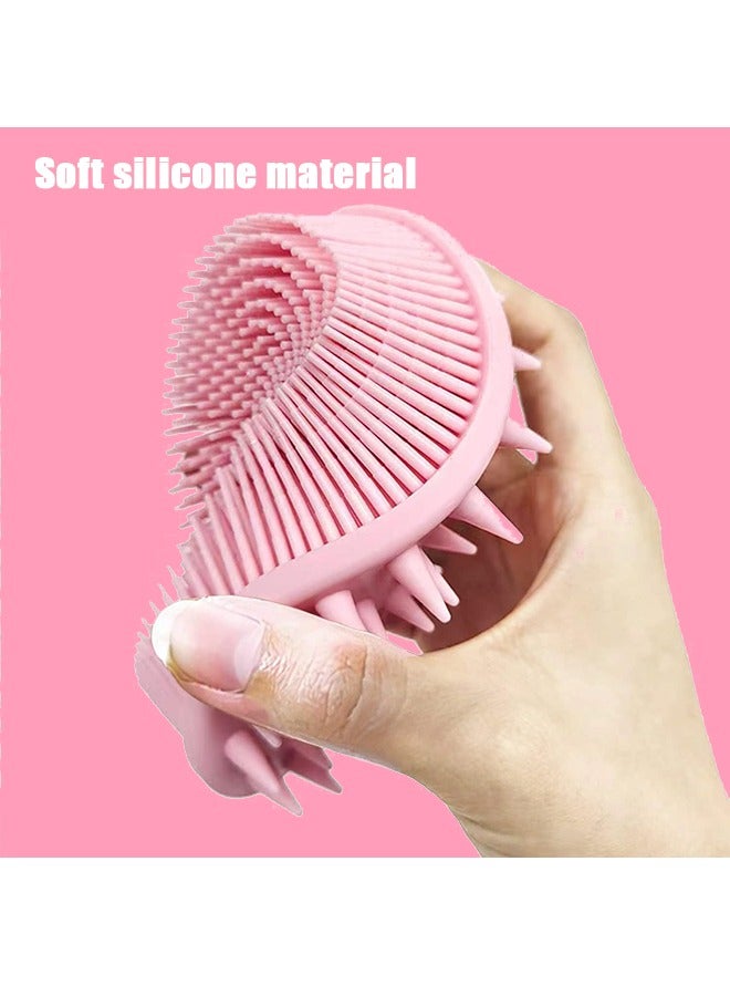 3Pcs Silicone Body Brush, Exfoliating Body Scrubber, Silicone Bath Brush, Soft Exfoliating Body Bath Shower Scrubber Brush for Kids Adults and All Skin Types (Pink/Green/Blue) - Image 2