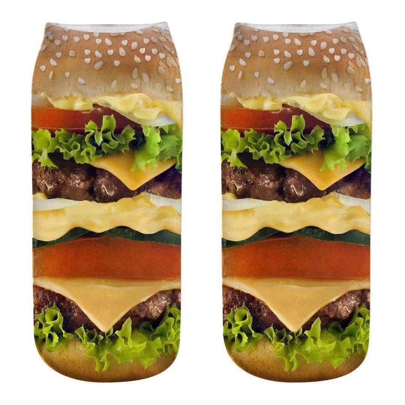 Explosions Flip-Flops 3D Socks Explosions Three-Dimensional Printed Socks Flip-Flops Socks Nail Socks Trembles With The Same Paragraph - Image 1