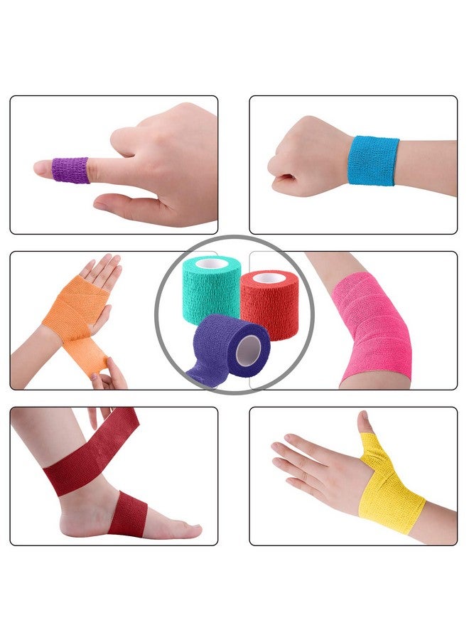 BQTQ 84 Rolls Self Adhesive Bandage Wrap 2 Inch x 5 Yards Self Adherent Tape Breathable Athletic Stretch Bandages Self Sticking Bandge Wraps for Athletic Sports Wrist Ankle (Rich Color) - Image 4