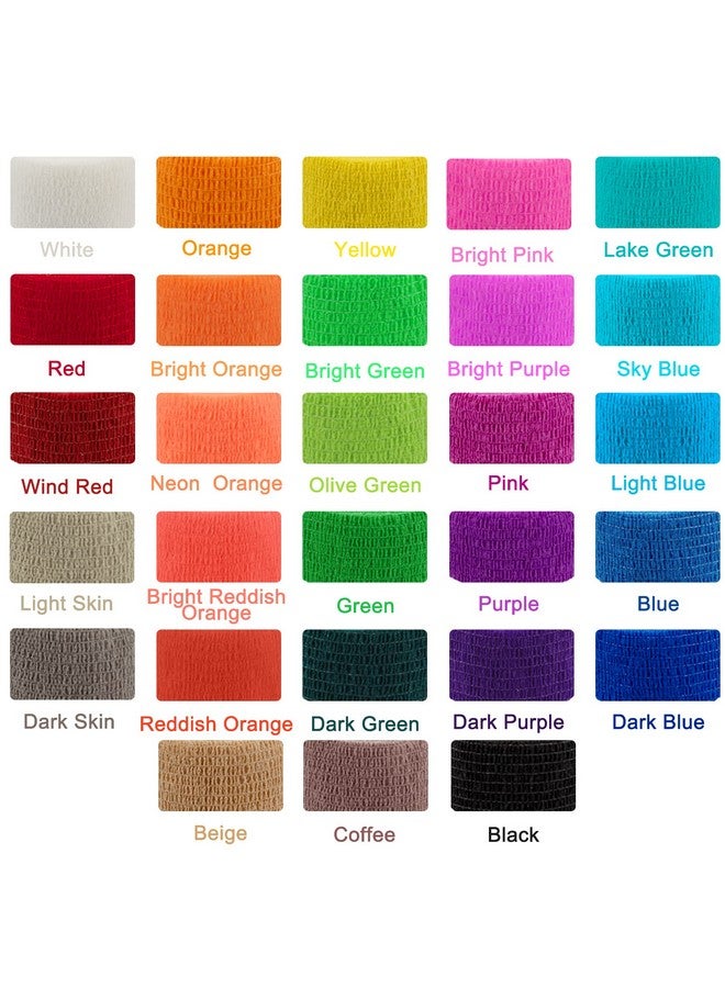 BQTQ 84 Rolls Self Adhesive Bandage Wrap 2 Inch x 5 Yards Self Adherent Tape Breathable Athletic Stretch Bandages Self Sticking Bandge Wraps for Athletic Sports Wrist Ankle (Rich Color) - Image 3
