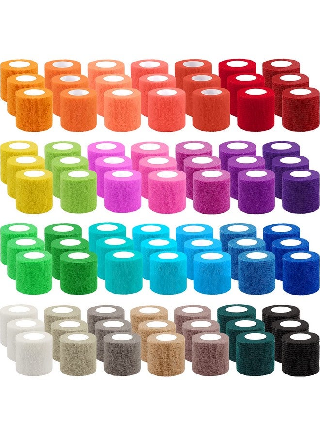 BQTQ 84 Rolls Self Adhesive Bandage Wrap 2 Inch x 5 Yards Self Adherent Tape Breathable Athletic Stretch Bandages Self Sticking Bandge Wraps for Athletic Sports Wrist Ankle (Rich Color) - Image 1