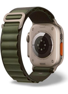 Cosmostech Compatible for Smart Watch Watch 42MM 44MM 45MM 49MM 1/2/3/4/5/6/se/7/8/ultra Double Layer Band and Strap Green(Green)  - Image 4