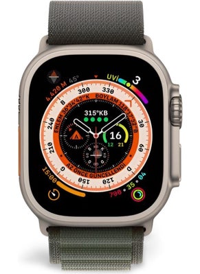 Cosmostech Compatible for Smart Watch Watch 42MM 44MM 45MM 49MM 1/2/3/4/5/6/se/7/8/ultra Double Layer Band and Strap Green(Green)  - Image 1