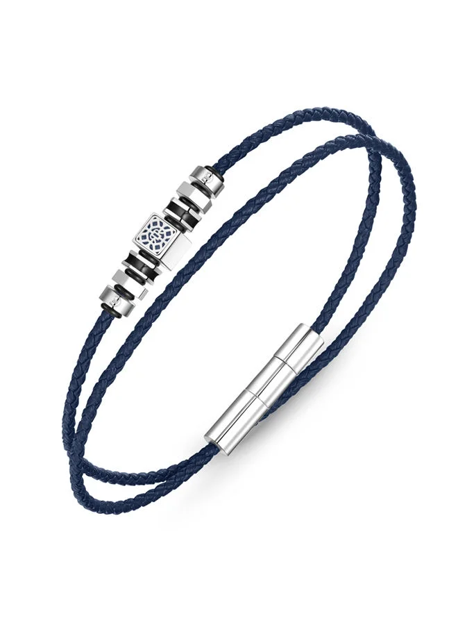 شيروتي 1881 Bracelet for Men in Silver and Blue