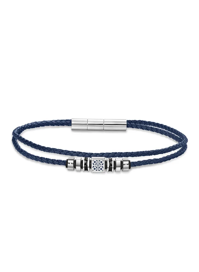 شيروتي 1881 Bracelet for Men in Silver and Blue