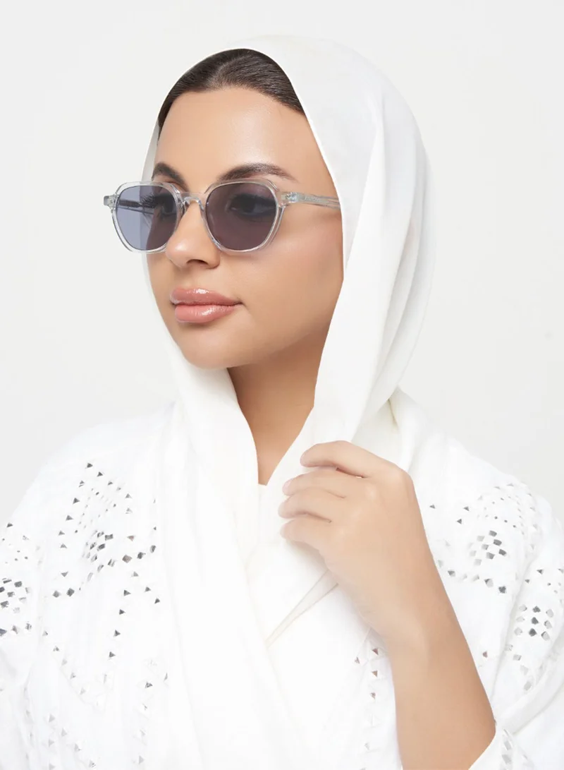 30Sundays River,Women Sunglasses, Geometric Sunglasses, UV Protection: UV400 (Blue,Blue)
