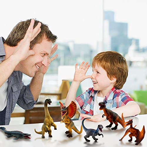 SIENON 6Pack 6.3 Inch Jurassic Dinosaur Toy Figures, Realistic Dino Toys Set Dilophosaurus Blue Velociraptor T-Rex Mosasaurus Brachiosaurus Pterosaur Dinosaur Figurines for Dino Party - Image 3