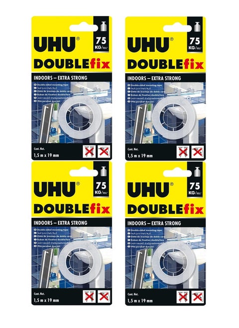 4-Piece Doublefix Extra Strong Double Sided Tape