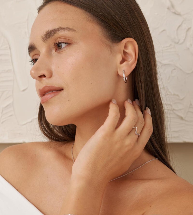 YEEZII Silver Hoop Earrings Set for Women, 18 Pairs Hypoallergenic Chunky Open Pearl Hoops Earring Multipack, Silver Statement Hoop Earrings for Women Trendy Jewelry - Image 3