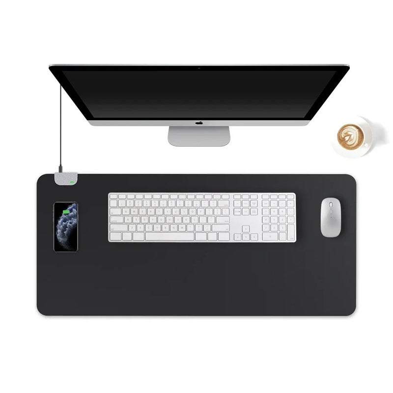 Y&D Office Desk Pad with Wireless Charger, Large Desk Mat Fast Charging for iPhone, Samsung, Huawei - Desk Protector - Image 1