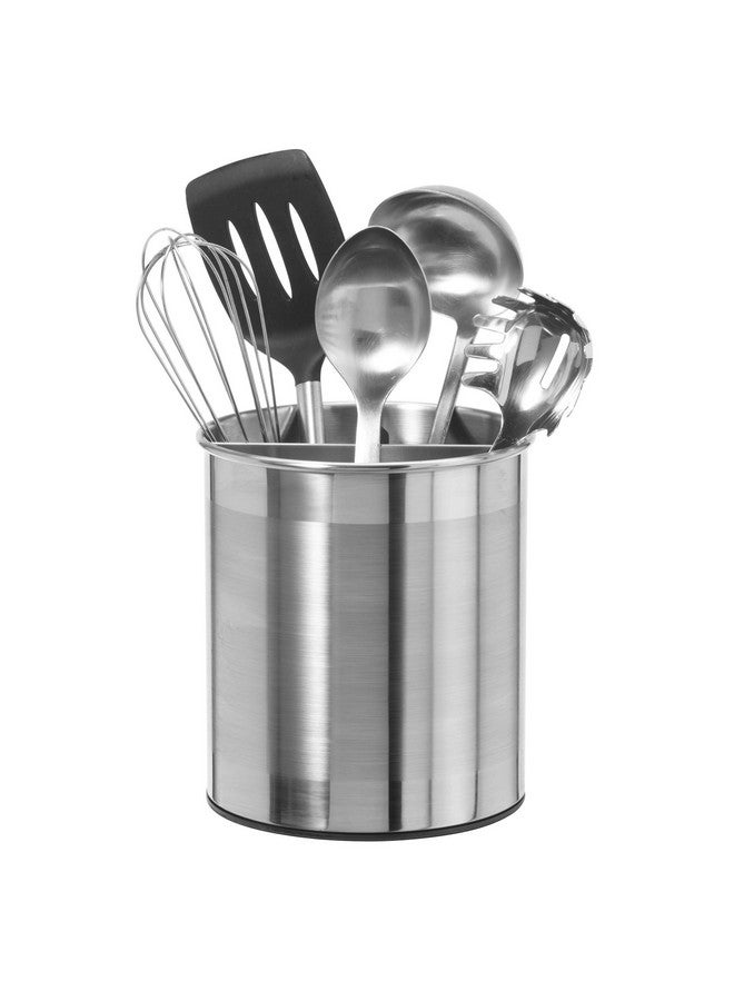 Oggi Oggi Jumbo Stainless Steel Rotating Utensil Holder with Removable Divider - Stylish kitchen cooking utensil organizer. Height 7.5".  - Image 3